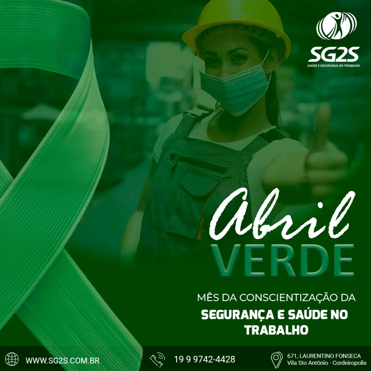 Imagem principal de Abril Verde - Campanha faz alerta sobre segurança, saúde e prevenção de acidentes do trabalhador